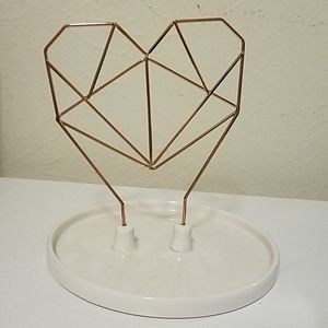 Comet Wire Heart Ceramic Jewelry Holder